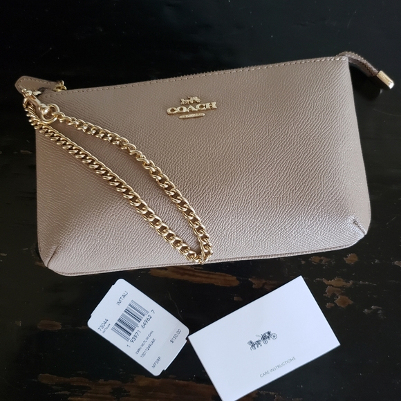 Coach Handbags - Coach Large Wristlet Wallet with Chain